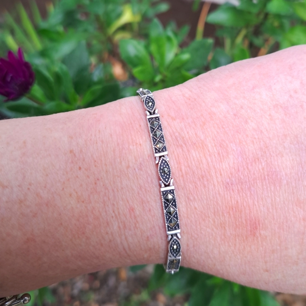 Sterling Silver Marcasite Bracelet